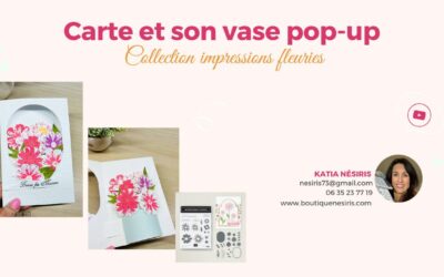 Carte fleurie et son vase pop-up