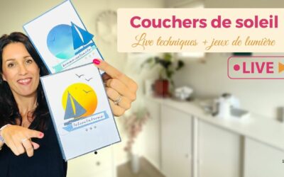 Couchers de soleil – Technique scrapbooking