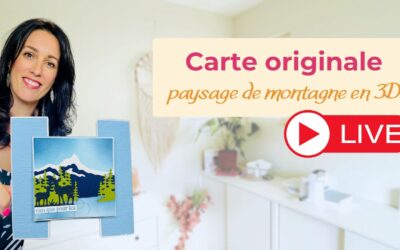 Carte originale paysage de montagne en 3D